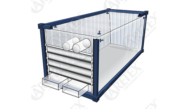 double rectangle container liner